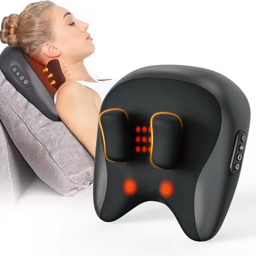 Phenitech Shiatsu Massager Pillow With Constant Hot Compress Massage Machine With 3 Modes Energy Save Cervical Traction Device