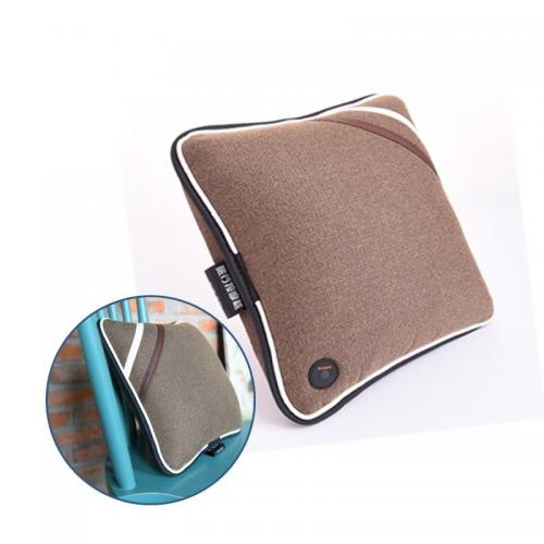 Rechargeable Auto Vibrating Massage Pillow Wireless Electric Cushion with USB Cable for Travelling